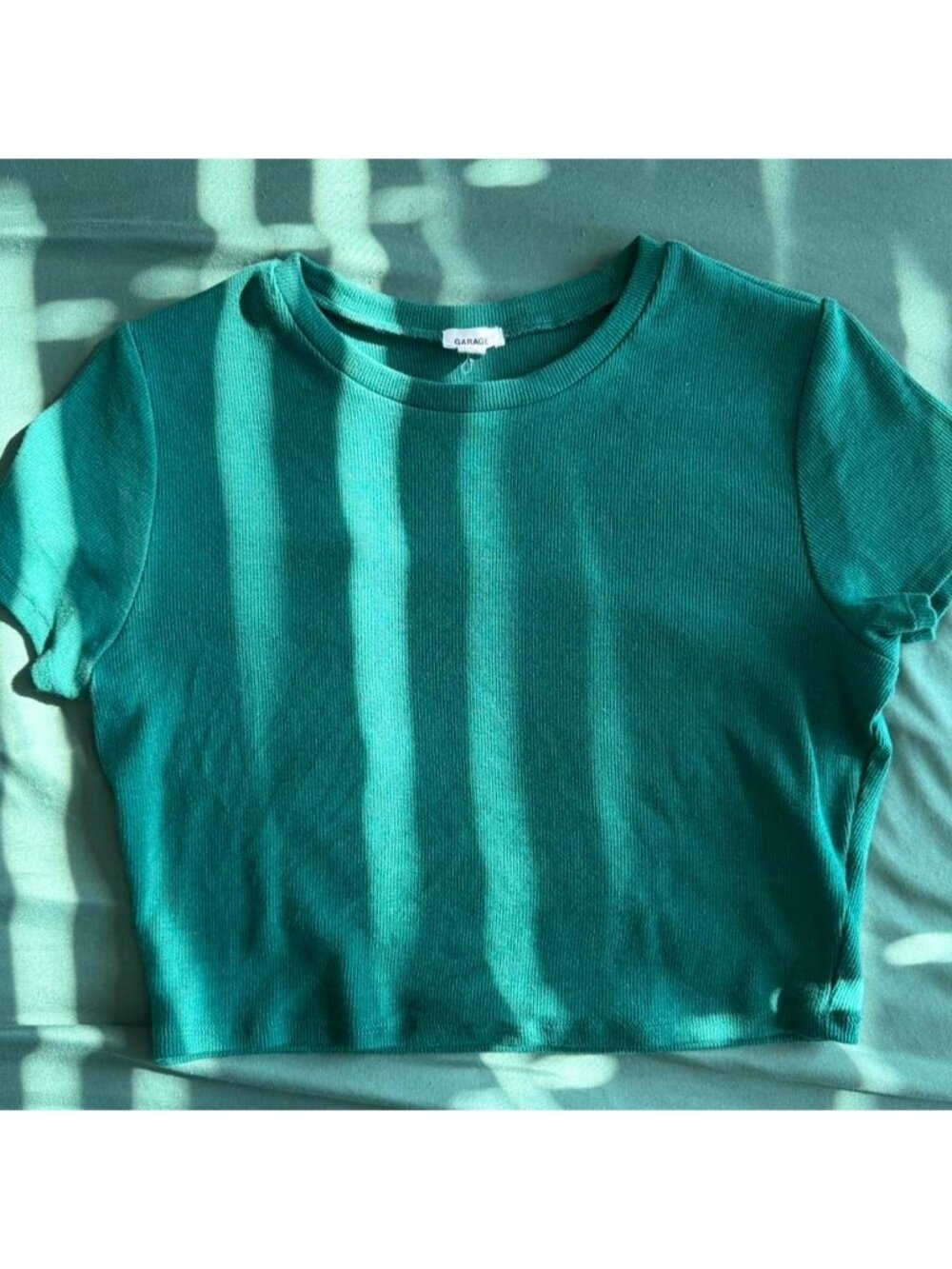 Forest Green Garage Ribbed Croptop - in great...